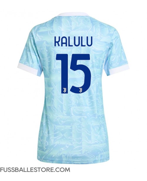 Günstige Juventus Pierre Kalulu #15 Auswärtstrikot Damen 2025-26 Kurzarm Günstige Juventus Pierre Kalulu #15 Auswärtstrikot Damen 2025-26 Kurzarm